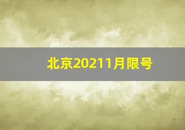 北京20211月限号