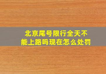 北京尾号限行全天不能上路吗现在怎么处罚