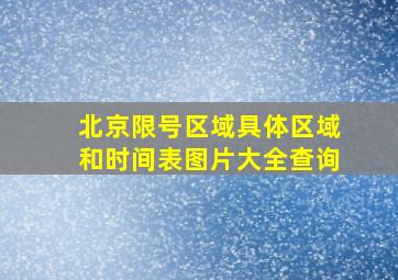 北京限号区域具体区域和时间表图片大全查询