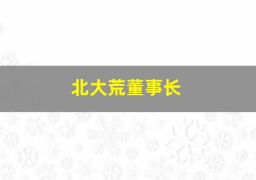 北大荒董事长