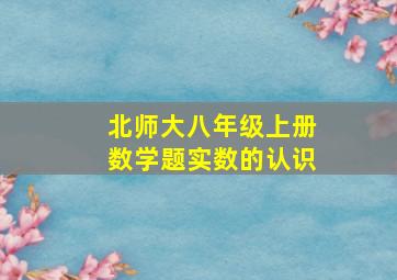 北师大八年级上册数学题实数的认识