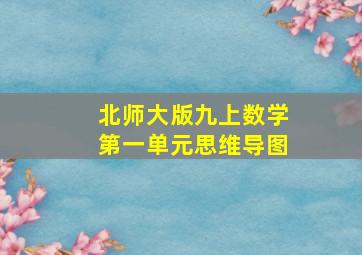 北师大版九上数学第一单元思维导图