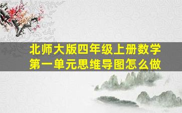 北师大版四年级上册数学第一单元思维导图怎么做