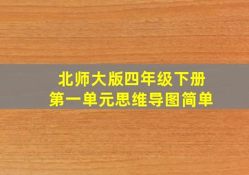 北师大版四年级下册第一单元思维导图简单