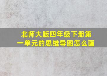 北师大版四年级下册第一单元的思维导图怎么画