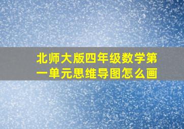 北师大版四年级数学第一单元思维导图怎么画