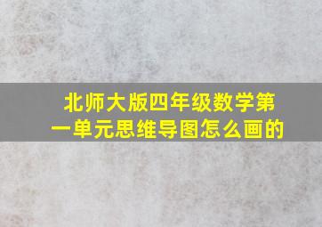 北师大版四年级数学第一单元思维导图怎么画的