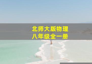 北师大版物理八年级全一册