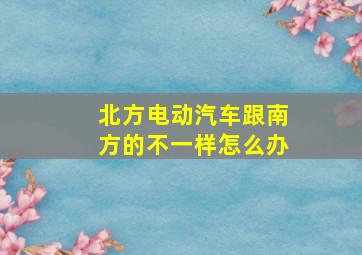 北方电动汽车跟南方的不一样怎么办