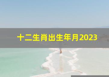 十二生肖出生年月2023