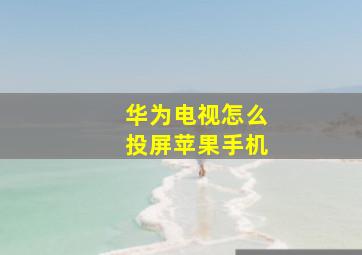 华为电视怎么投屏苹果手机