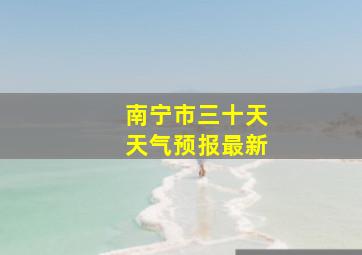 南宁市三十天天气预报最新