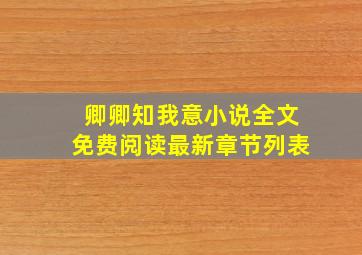 卿卿知我意小说全文免费阅读最新章节列表