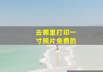 去哪里打印一寸照片免费的