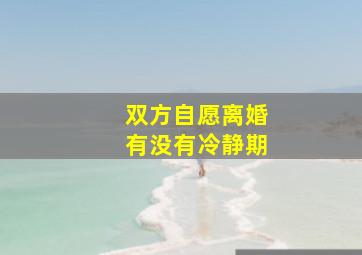 双方自愿离婚有没有冷静期