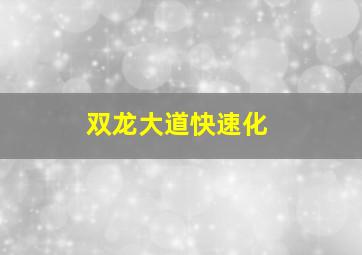 双龙大道快速化