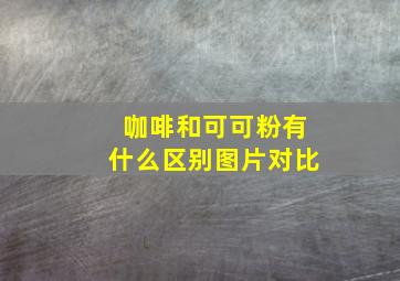 咖啡和可可粉有什么区别图片对比