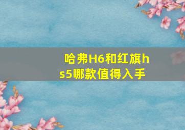 哈弗H6和红旗hs5哪款值得入手