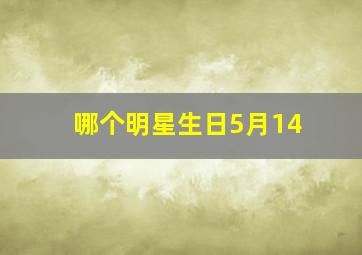 哪个明星生日5月14