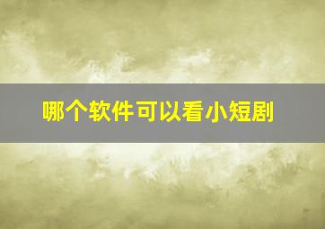 哪个软件可以看小短剧