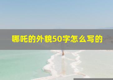 哪吒的外貌50字怎么写的