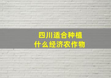 四川适合种植什么经济农作物