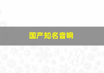 国产知名音响