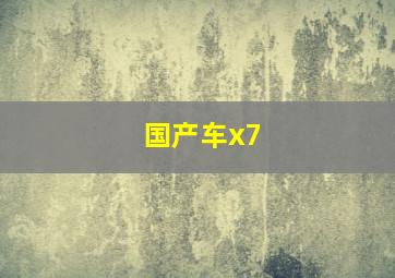 国产车x7