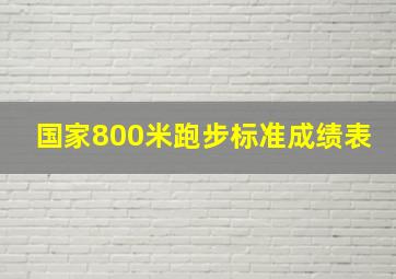 国家800米跑步标准成绩表