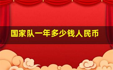 国家队一年多少钱人民币