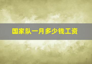 国家队一月多少钱工资