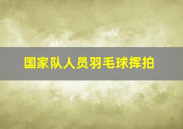 国家队人员羽毛球挥拍