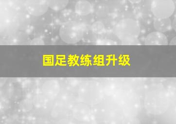 国足教练组升级