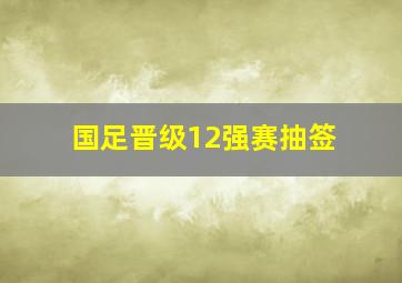 国足晋级12强赛抽签