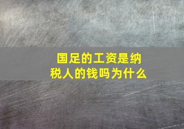 国足的工资是纳税人的钱吗为什么