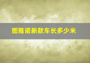 图雅诺新款车长多少米