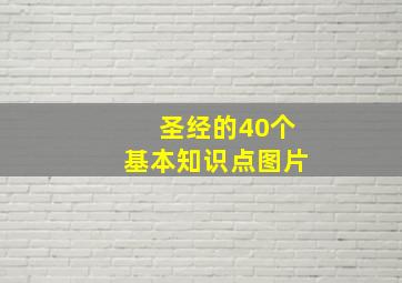 圣经的40个基本知识点图片