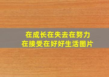 在成长在失去在努力在接受在好好生活图片