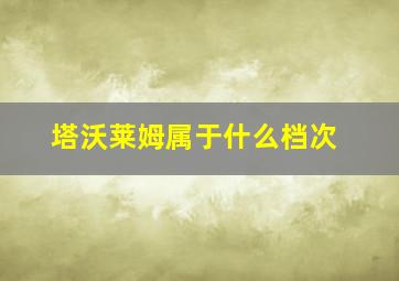 塔沃莱姆属于什么档次