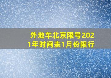 外地车北京限号2021年时间表1月份限行