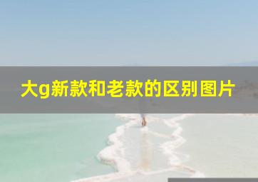 大g新款和老款的区别图片