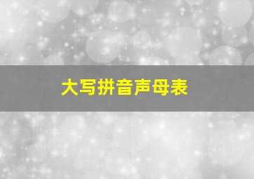 大写拼音声母表