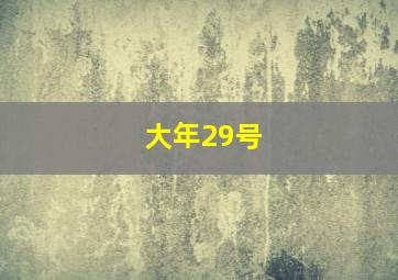 大年29号