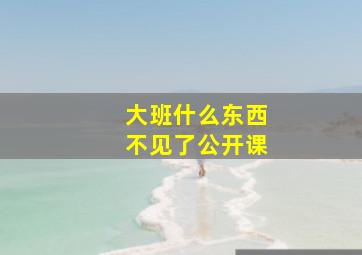 大班什么东西不见了公开课