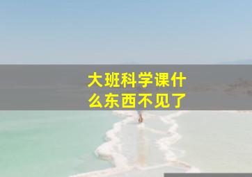 大班科学课什么东西不见了