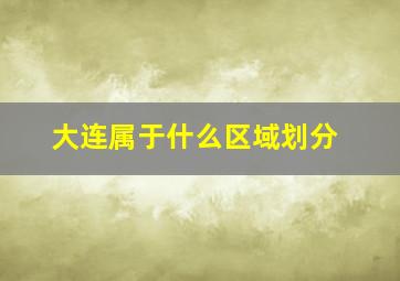 大连属于什么区域划分