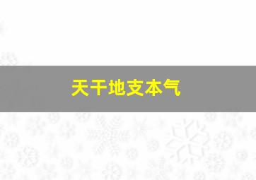 天干地支本气