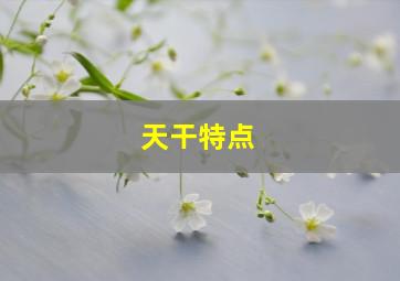 天干特点