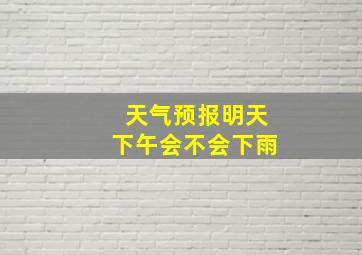 天气预报明天下午会不会下雨