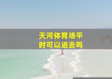 天河体育场平时可以进去吗